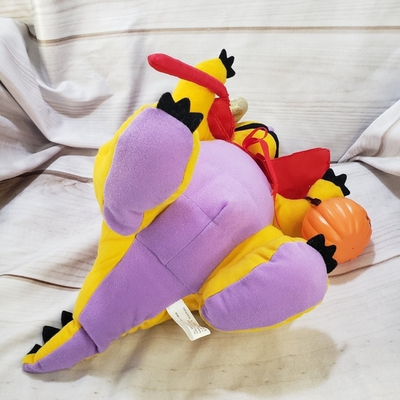 International Silver Halloween Dinosaur Plush Stuffed Animal Devil Costume 11" - Picture 7 of 11